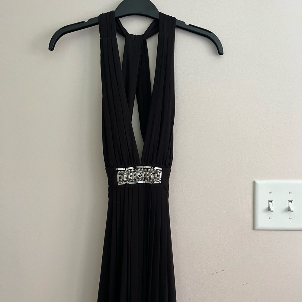 BCBGMaxAzria Black Backless Gown size Small